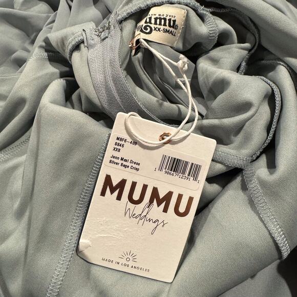 NWT Show Me Your Mumu Dress Jenn Maxi Minimalist Boho Prom Fitted Bodice XXS - Picture 3 of 6